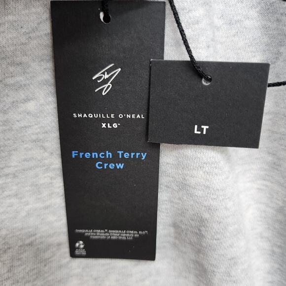 NWT Shaquille O'Neal Sweatshirt Men's XLG Gray Blue French Terry Crew Sporty NEW - Picture 11 of 12